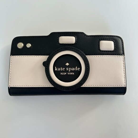 NWT Kate Spade Oh Snap Camera Large Slim bifold Wallet Kurt Geiger London - Picture 2 of 9